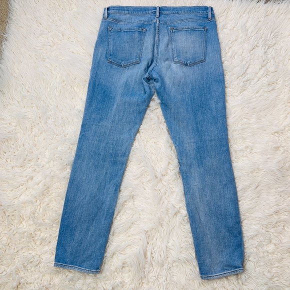Frame Jeans Womens 30 Le Garcon Denim Boyfriend Medium Blue Pockets Pant - Picture 12 of 15